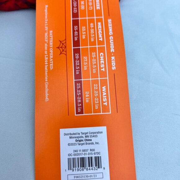 Light Up Red Dragon Kids Halloween Costume Size Kids Large - Picture 8 of 9